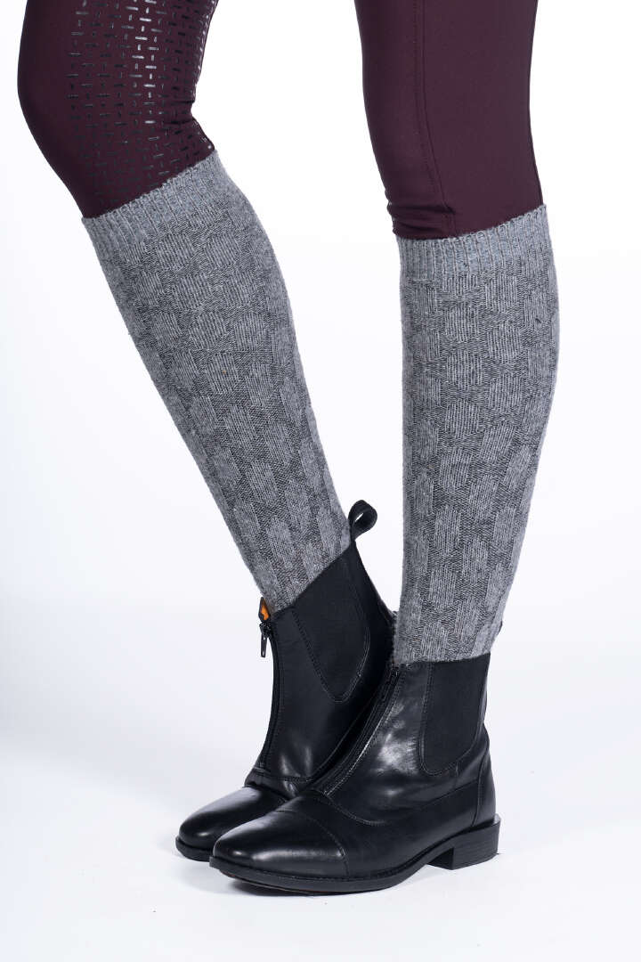 HKM Reitsocken Berry Wool grau meliert